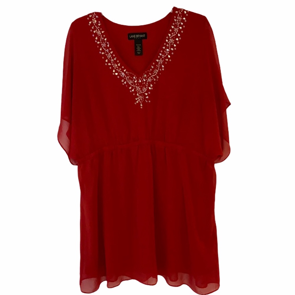 Lane Bryant Fully Lined Flounce Sleeve Tunic